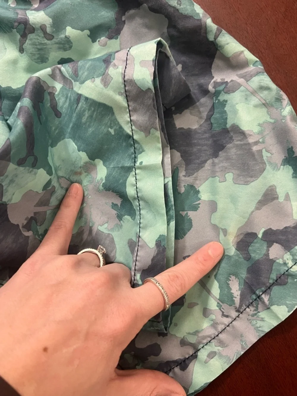 Speedo Green Camouflage Swim Trunks